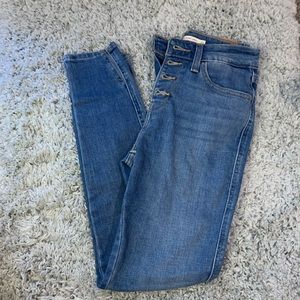 levi’s 721 high rise skinny ankle jeans
